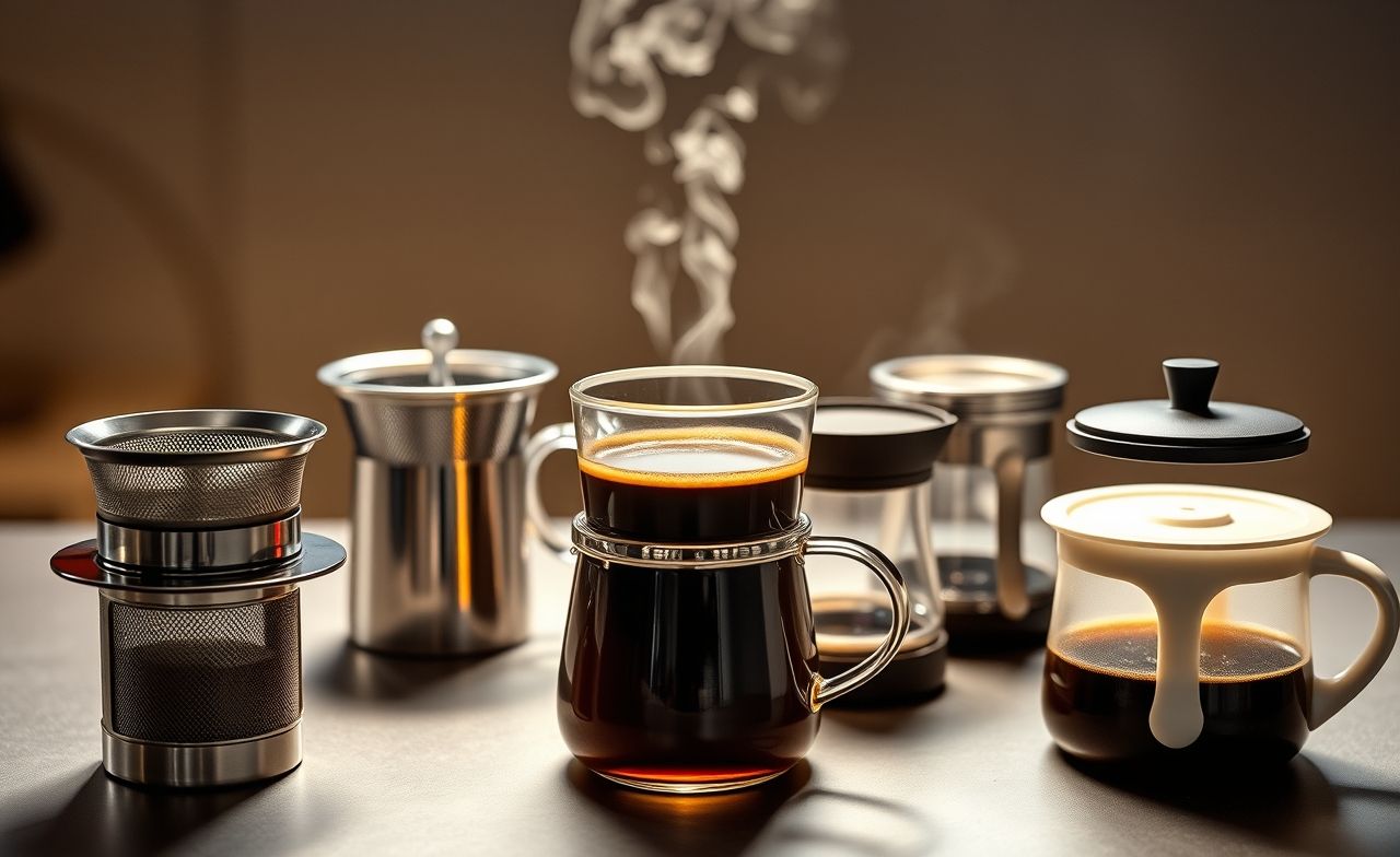 Descubra a arte do café com nosso conjunto de infusores, apresentando opções em metal, vidro e plástico. como fazer café com infusor