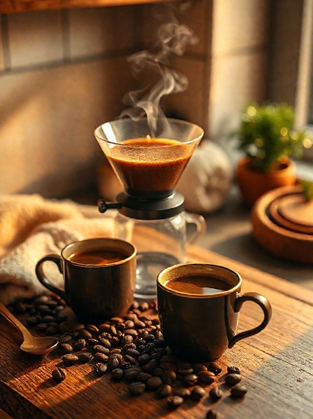 Desfrute de momentos acolhedores com café fresco, infusor de alta qualidade e uma atmosfera convidativa.